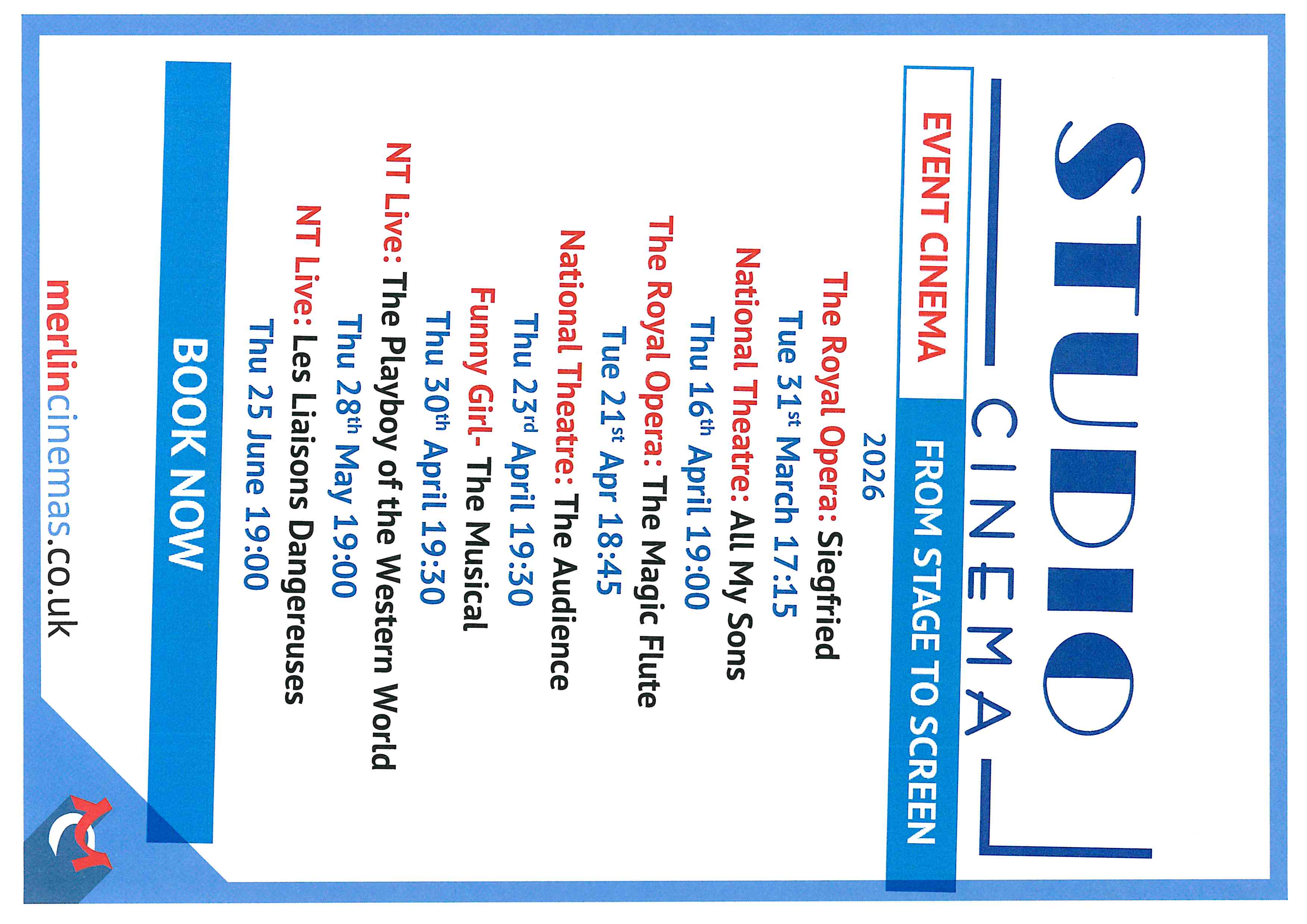 Studio Event Cinema from Stage to Screen